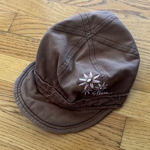 Prana embroidered newsboy style cap